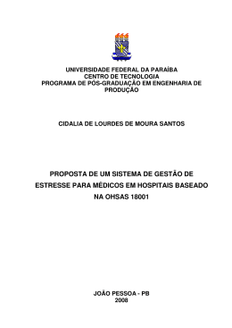 proposta de um sistema de gest&atilde;o de estresse para