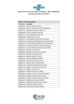 Inscri&ccedil;&otilde;es Deferidas