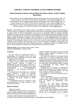 &ldquo;CONTAR&rdquo; E CONTAR HIST&Oacute;RIAS
