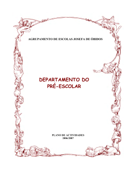 DEPARTAMENTO DO PR&Eacute;-ESCOLAR - Agrupamento de Escolas