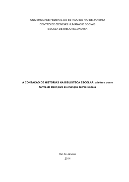 A conta&ccedil;&atilde;o de hist&oacute;rias na biblioteca escolar