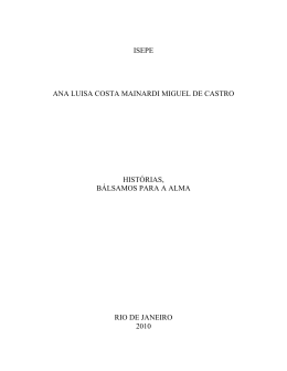 Hist&oacute;rias,b&aacute;lsamos para a alma