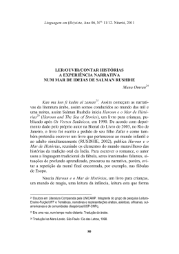 Ler/ouvir/contar hist&oacute;rias: a experi&ecirc;ncia narrativa num