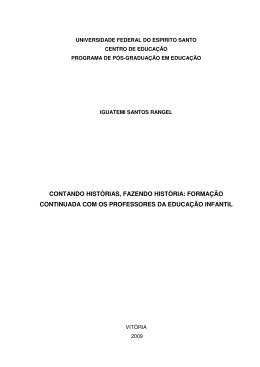 forma&ccedil;&atilde;o continuada com os professores da educa&ccedil;&atilde;o infantil