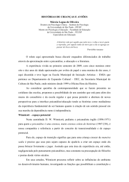 HIST&Oacute;RIAS DE CRIAN&Ccedil;AS E AVI&Otilde;ES M&aacute;rcia