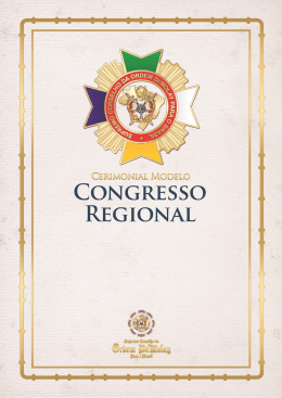 congresso regional - Grande Cap&iacute;tulo do Estado de Minas Gerais