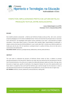 fanfiction: impulsionando pr&aacute;tica de leitura em tela e produ&ccedil;&atilde;o