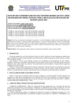 estudo do comportamento das tens&otilde;es residuais em cabos