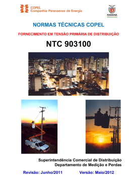 NTC 903100 FORNECIMENTO EM TENSÃO PRIMARIA