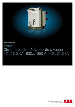 Vmax Disjuntores de média tensão a vácuo 12...17,5 kV