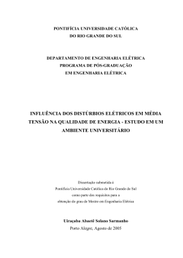 influ&ecirc;ncia dos dist&uacute;rbios el&eacute;tricos em m&eacute;dia tens&atilde;o na qualidade de
