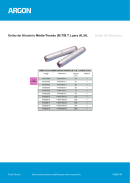 Ficha T&eacute;cnica Uni&otilde;es de Alumin&iacute;o M&eacute;dia