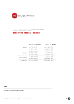 Page 1 Servíço universal Horárins Média Tensän hnrůrin de Inverno