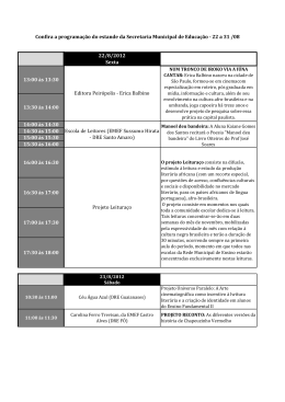 22 a 31 /08. - Secretaria Municipal de Educa&ccedil;&atilde;o