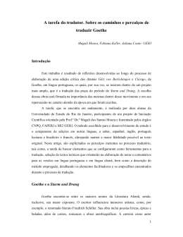 A tarefa do tradutor. Sobre os caminhos e percal&ccedil;os de