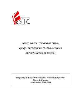 INSTITUTO POLITÉCNICO DE LISBOA ESCOLA SUPERIOR DE