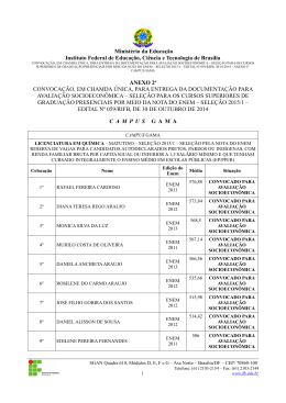 ANEXO 2&ordm;: Convoca&ccedil;&atilde;o, em chamada &uacute;nica, para avalia&ccedil;&atilde;o