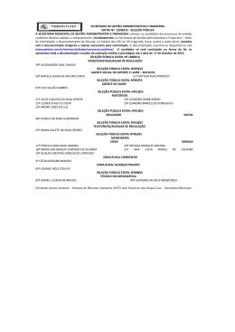 Edital 129 - Sele&ccedil;&atilde;o p&uacute;blica - Prefeitura Municipal de Pelotas