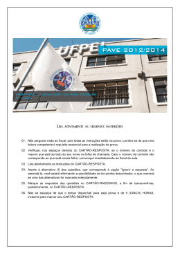 Provas PAVE 2012-2014 - 2&ordf; Etapa