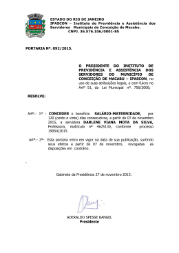 portaria 092-2015 – licença maternidade