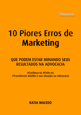 EBOOK: 10 Piores Erros de Marketing na