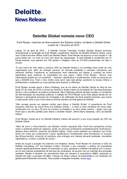 Deloitte Global nomeia novo CEO