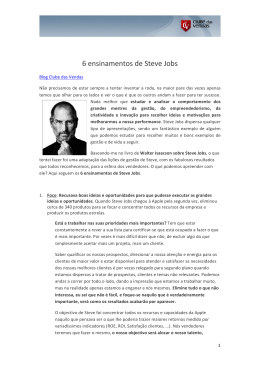 6 ensinamentos de Steve Jobs