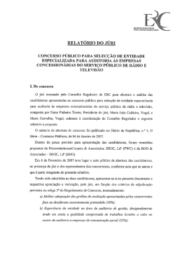 I Relat&oacute;rio do J&uacute;ri