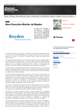 Novo Executive Monitor da Boyden