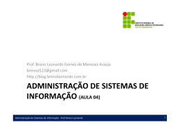 administração de sistemas de informação (aula 04)