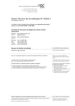 Anexo T&eacute;cnico de Acredita&ccedil;&atilde;o N.&ordm; L0226-1