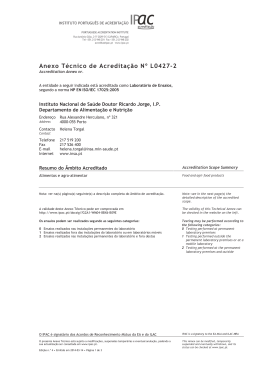 Certificado N.º L0427A2 - Instituto Nacional de Saúde Dr. Ricardo