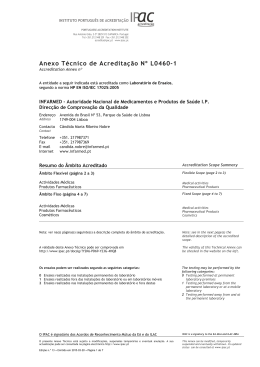 Anexo Técnico de Acreditação Nº L0460-1