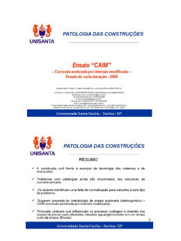 Ensaio CAIM - Universidade Santa Cec&iacute;lia