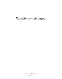 XpresRoute (tubula&ccedil;&atilde;o)