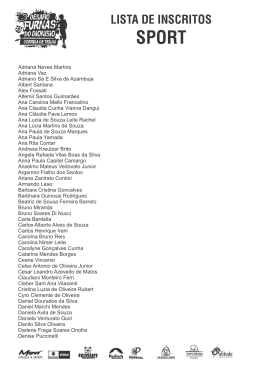 Lista de Inscritos no Desafio Furnas do Dionísio