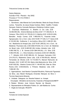 Tribunal de Contas da União Dados Materiais: Acórdão 47/92