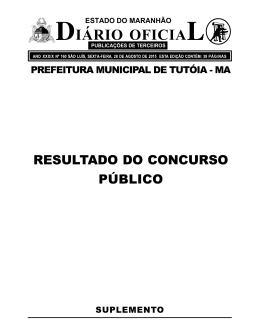 homologa&ccedil;&atilde;o do concurso p&uacute;blico de tut&oacute;ia-ma