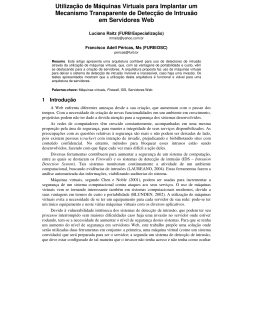 Utiliza&ccedil;&atilde;o de M&aacute;quinas Virtuais para Implantar um Mecanismo