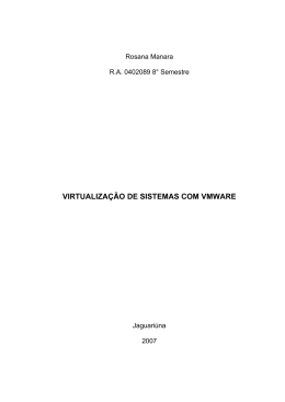 VIRTUALIZA&Ccedil;&Atilde;O DE SISTEMAS COM VMWARE