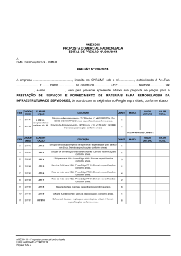 Anexo III - Proposta Comercial Padronizada