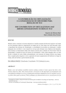 a contribui&ccedil;&atilde;o da virtualiza&ccedil;&atilde;o e a consolida&ccedil;&atilde;o de servidores para