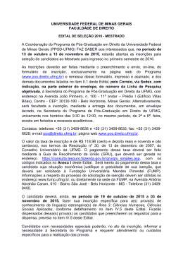 selec2016edital - Universidade Federal de Minas Gerais