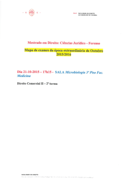 Mestrado em Direito: Ciências J urídico