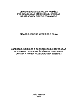 Ricardo Medeiros &ndash; Danos a Honra Praticados na Internet