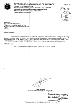 exmo sr. dr. auditor presidente tribunal de justi&ccedil;a desportiva i