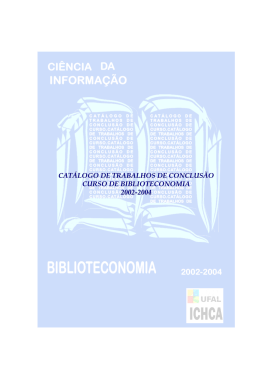 catálogo 2002-2004 - Instituto de Ciências Humanas Comunicação