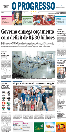 Governo entrega or&ccedil;amento com d&eacute;ficit de R$ 30 bilh&otilde;es
