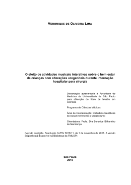 O efeito de atividades musicais interativas sobre o bem
