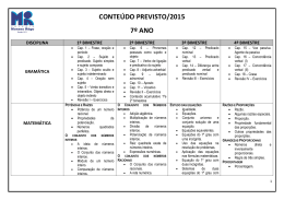CONTE&Uacute;DO PREVISTO/2015 7&ordm; ANO